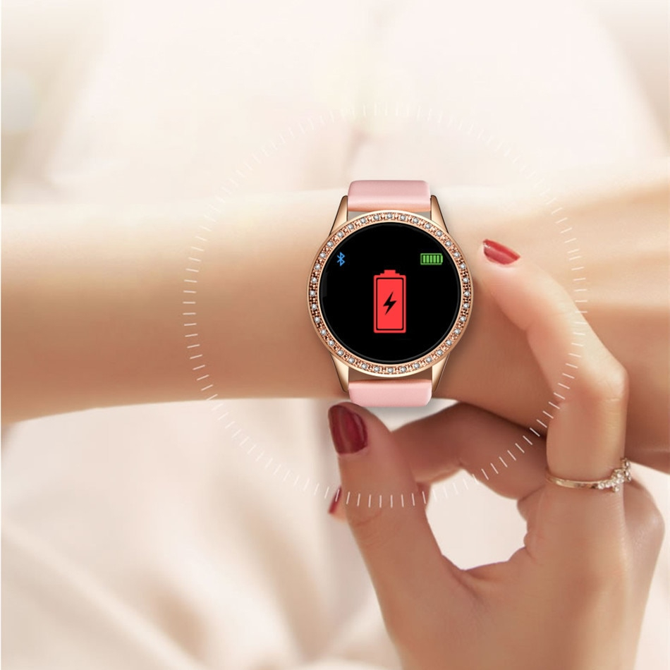 Women's Elegant Smart Watch Decorated with Stones