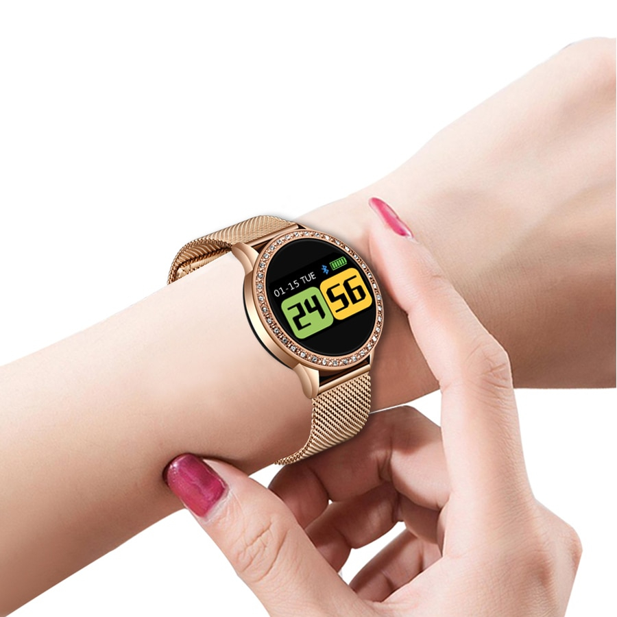 Women's Elegant Smart Watch Decorated with Stones