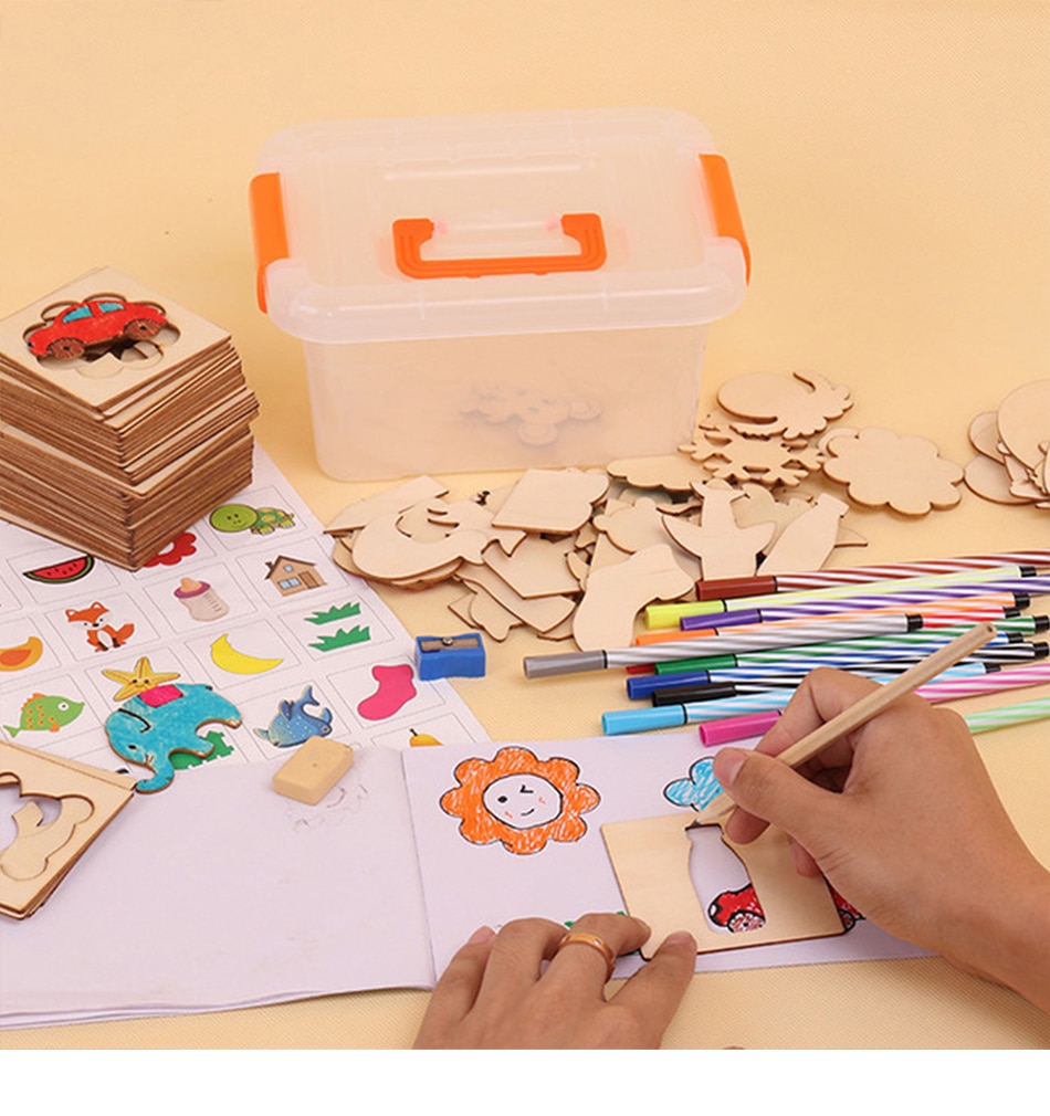 Kid's Creative Drawing Tools 100 Pcs Kit