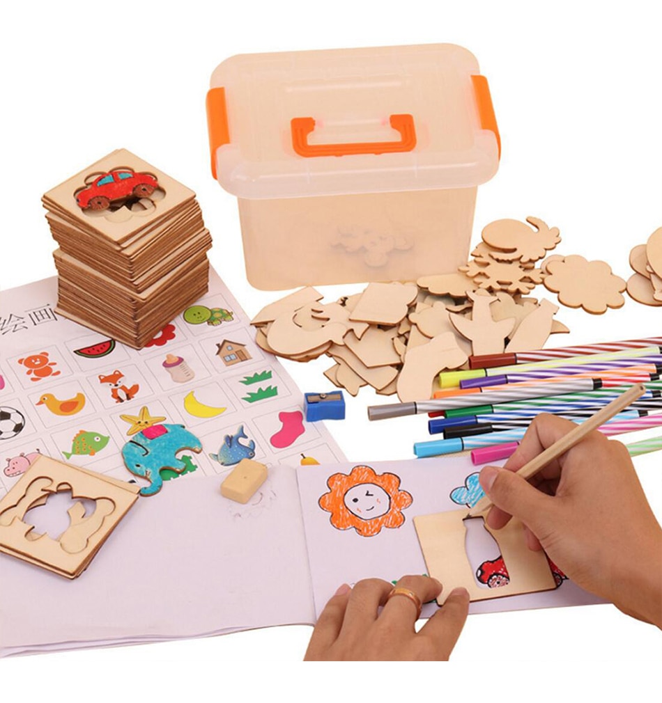 Kid's Creative Drawing Tools 100 Pcs Kit